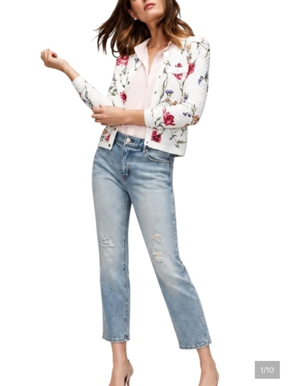 WHBM The Sculpt Straight Crop Jeans - Size 4 (Fits Petite / Short Length)